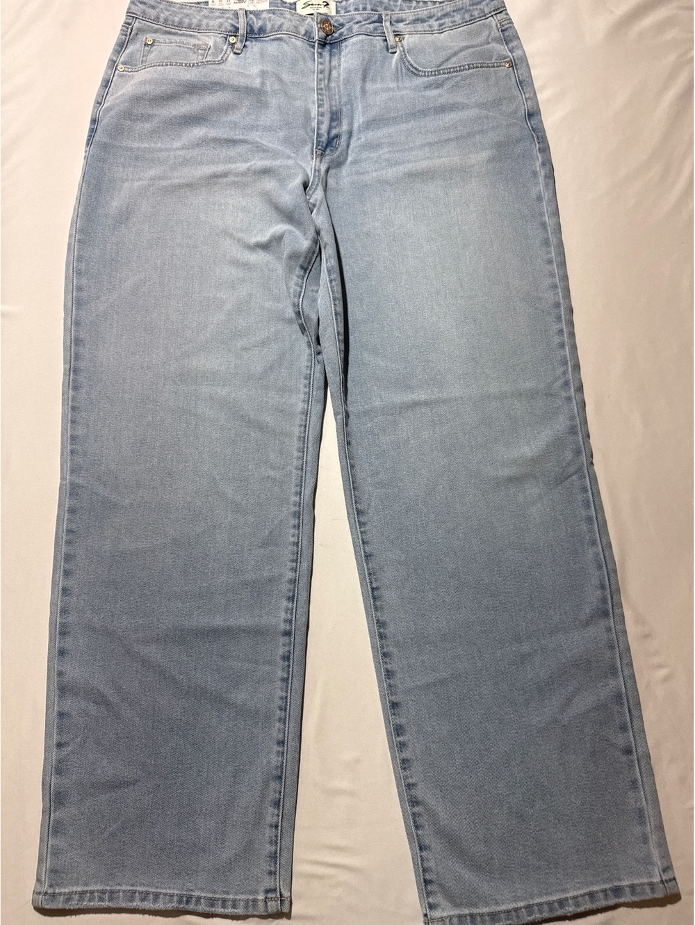 Seven7 Premium Brand Light Blue Straight Leg Jeans Size 16